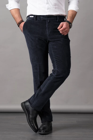ECER REGULAR FİT PAMUKLU KALIN FİTİLLİ ERKEK KADİFE PANTOLON - Resim 10