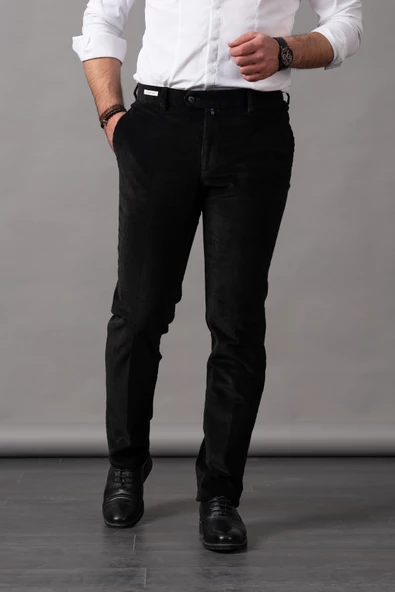 ECER REGULAR FİT PAMUKLU KALIN FİTİLLİ ERKEK KADİFE PANTOLON - Resim 3