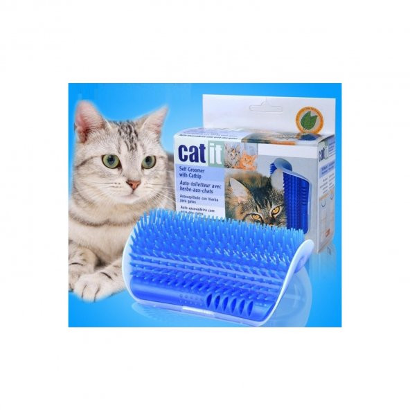 Kedi Kaşınma Tırmalama Ve Sürtünme Aparatı Kedi Masaj Fırçası Monte Edilebilir Model Nane Hediyeli - 4