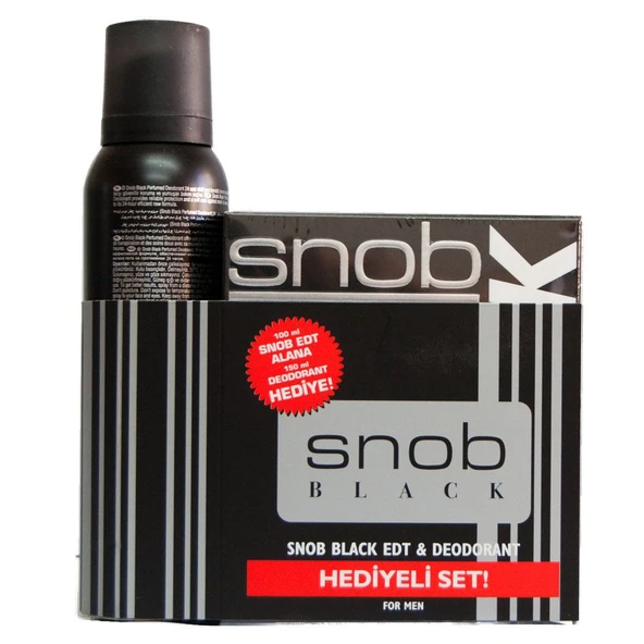 Snob Black Erkek Edt100Ml+Deo150Ml ürün görseli 1