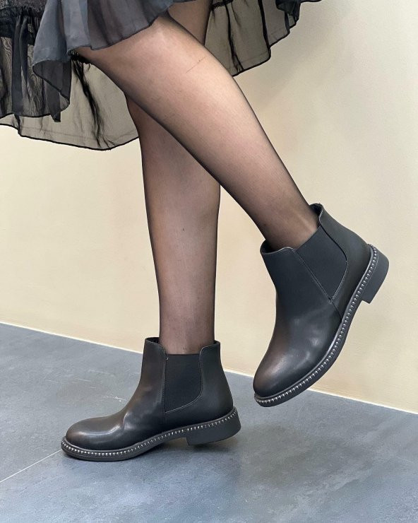 CASSO KADIN ORTOPEDİK KAYMAZ TABAN LASTİKLİ KOLAY GİYİM TABAN DROPLU CHELSEA BOT - 3