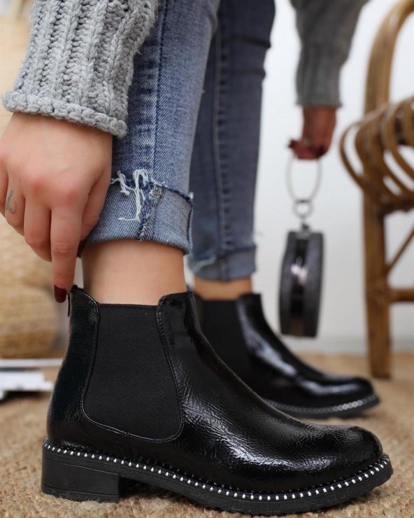 CASSO KADIN ORTOPEDİK KAYMAZ TABAN LASTİKLİ KOLAY GİYİM TABAN DROPLU CHELSEA BOT - 5