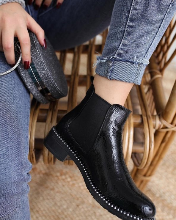 CASSO KADIN ORTOPEDİK KAYMAZ TABAN LASTİKLİ KOLAY GİYİM TABAN DROPLU CHELSEA BOT - 6