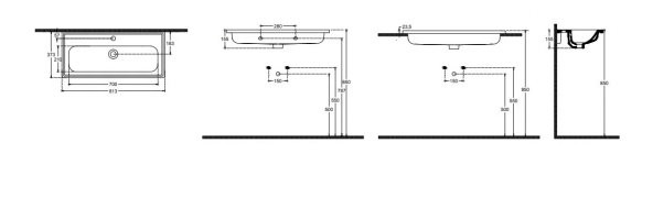 Absolute D37 Kompakt Lavabo 81 cm - 2