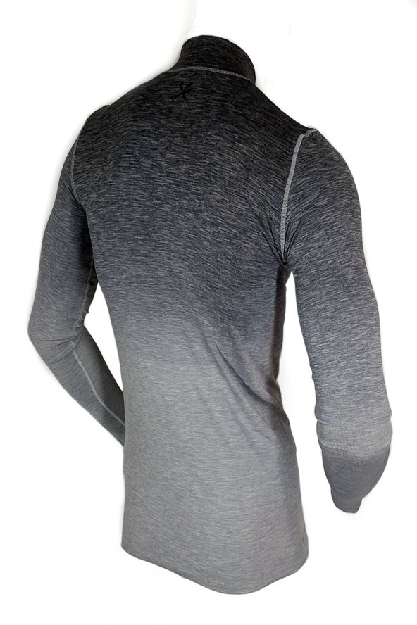 Relaxfit Seamless BasaLayer Profesyonel Outdoor Erkek Termal İçlik Yarım Fermuarlı Boğazlı Termal İçlik Spor Tişört - 3