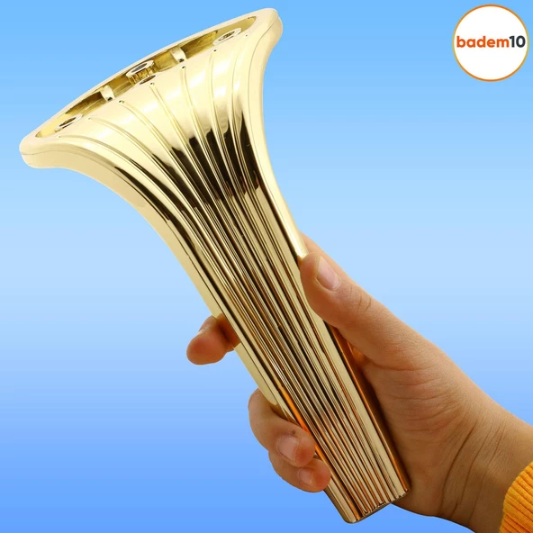 Lotus Lüks Mobilya Kanepe Tv Ünitesi Konsol Koltuk Ayağı 19 Cm Gold Altın Ayakları - 6