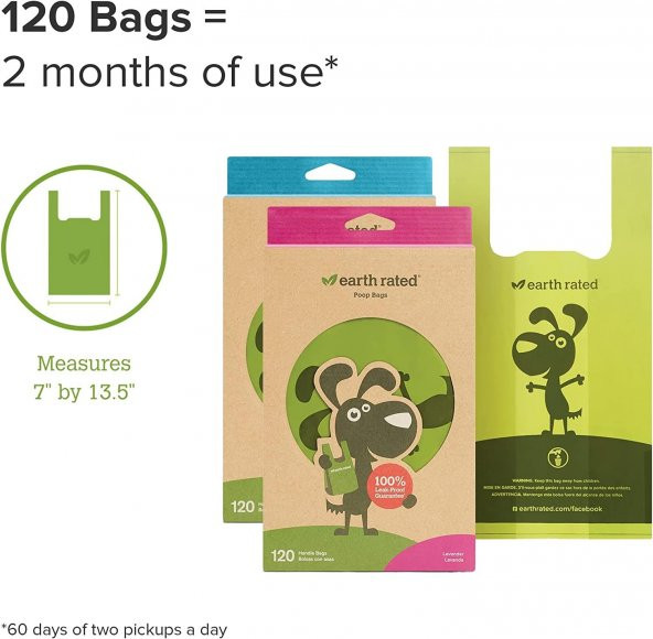 Earth Rated Köpekler İçin Lavantalı Kulplu Dışkı Torbası 120li - 2
