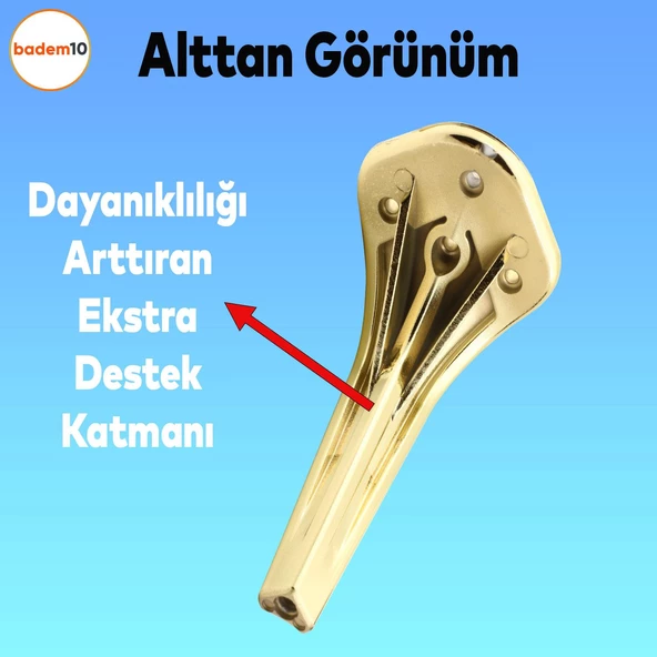 Lotus Lüks Mobilya Kanepe Tv Ünitesi Koltuk Ayağı 23 Cm Gold Altın Konsol Ayakları - Resim 3