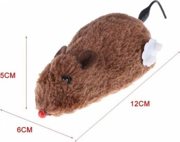 Kurmalı Kedi Eğitim Oyuncağı Tüylü Peluş Fare Yakalama Interaktif Sevimli Eğlenceli Oyuncak - 3