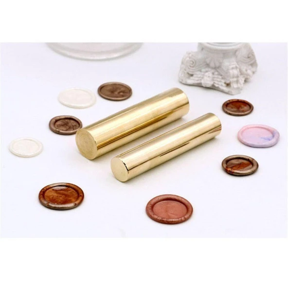 Boş Mum Mühürü Pirinç Silindir Sütun Damga 12x60mm - 5