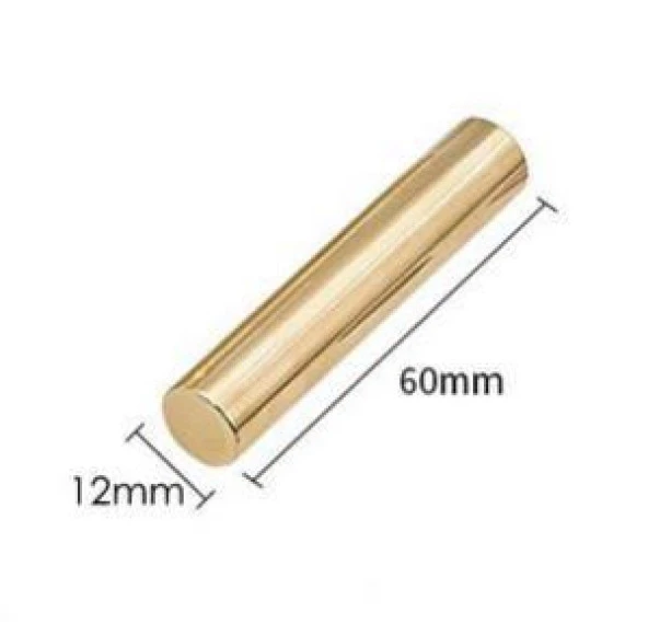 Boş Mum Mühürü Pirinç Silindir Sütun Damga 12x60mm - 6