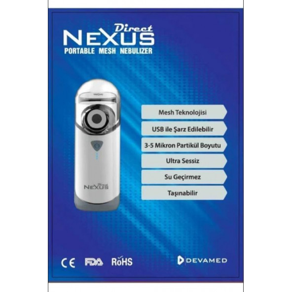 Direct NEXUS Nexus Taşınabilir Mesh Nebulizatör Şarjlı Hafif Sessiz - 3