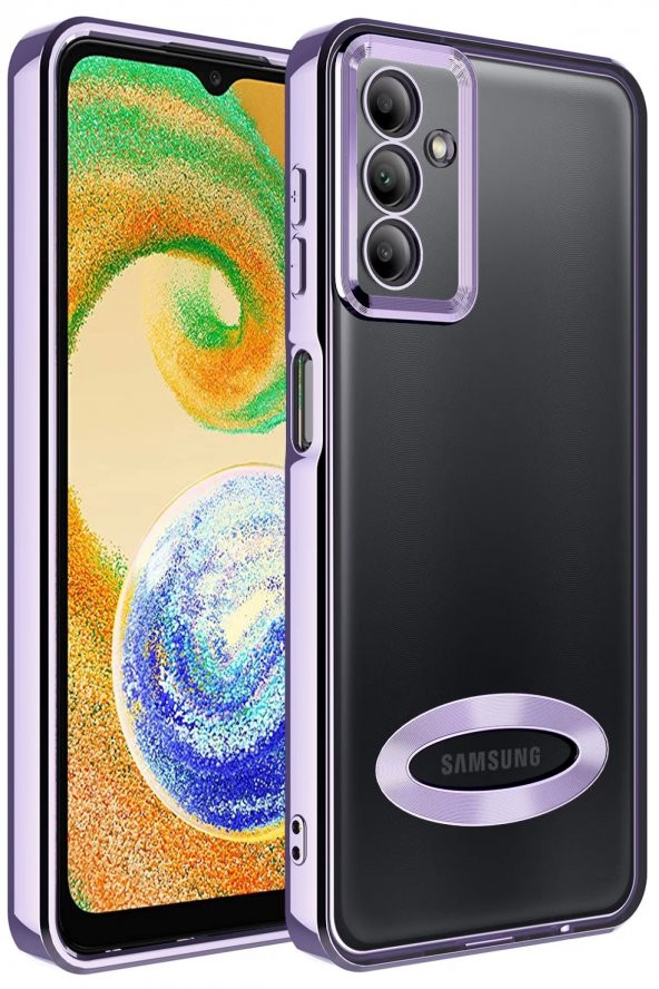 Samsung Galaxy A04S Kılıf Kamera Korumalı Logo Gösteren Lopard Omega Kapak