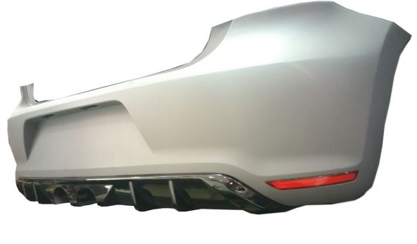 Volkswagen Polo (2010-2014) GTİ R400 Arka Tampon Eki - Difüzör (Plastik) - 2