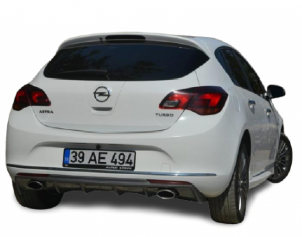 Opel Astra J HB (2013-2015) Makyajlı Arka Tampon Eki - Difüzör (Plastik)