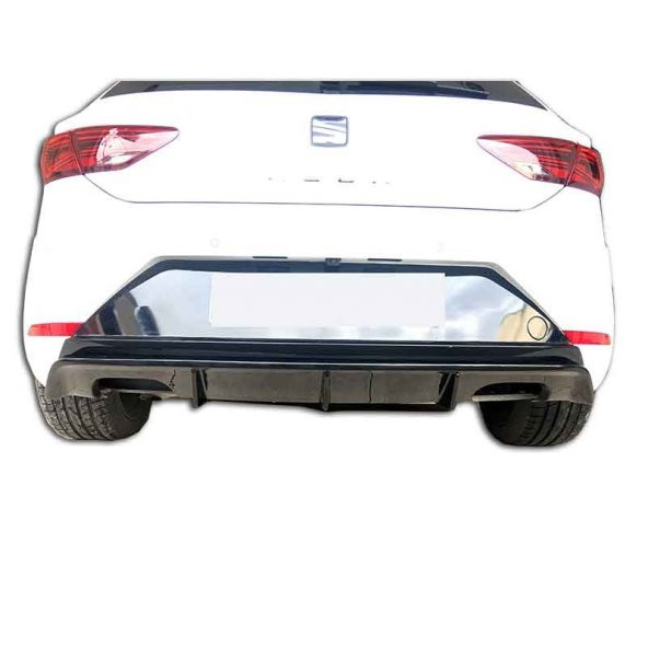 Seat Leon (2017 - 2019)  Çift Çıkış Arka Tampon Eki - Difüzör (Plastik) - Resim 2