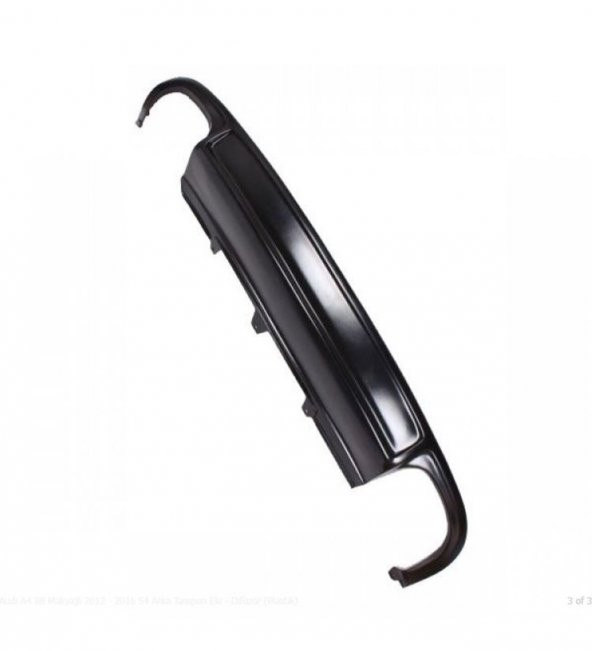 Audi A4 B8 Makyajlı 2012 - 2016 S4 Arka Tampon Eki - Difüzör (Plastik) - 3