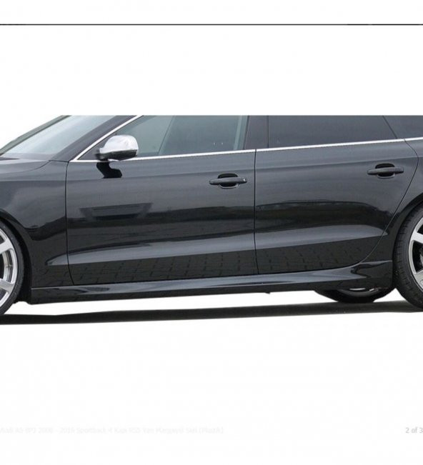 Audi A5 8P3 2008 - 2016 Sportback 4 Kapı RS5 Yan Marşpiyel Seti (Plastik) - 2