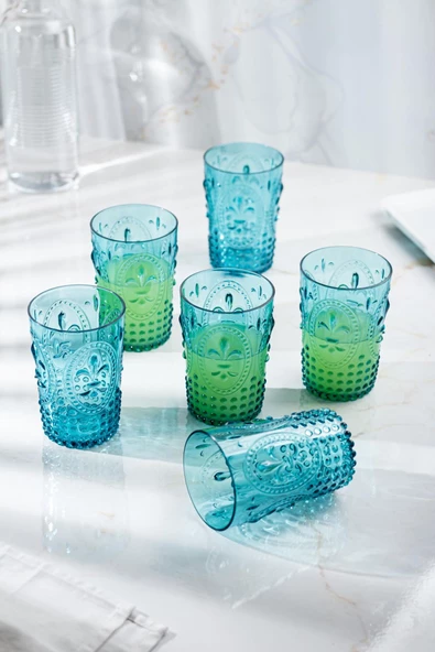 Akrilik Aquamarin Tekli Kısa Bardak & Su Meşrubat Kahve Yanı Bardağı 400 ml ( Cam Değildir ) - 3