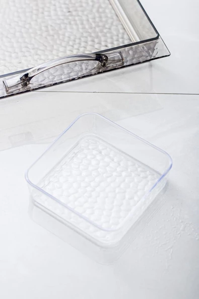 Akrilik Barok Füme 6 Bölmeli Tek Kapaklı Büyük Kahvaltılık - 5