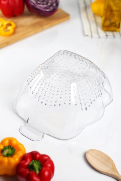 Akrilik Şeffaf Makarna Süzgeçi & Sebze Meyve Süzgeçi - 2