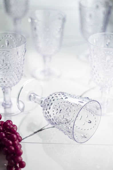 Akrilik Şeffaf Tekli Kadeh & Su Meşrubat Kahve Yanı Bardağı 450 ml ( Cam Değildir ) - 3