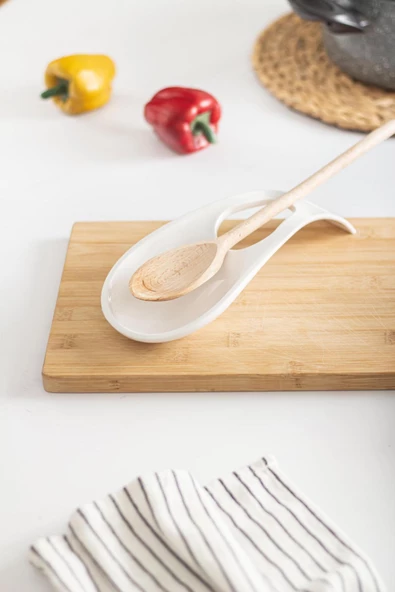 Akrilik Beyaz Tezgah Üstü Kirli Kaşıklık & Kepçe Altlığı - 5