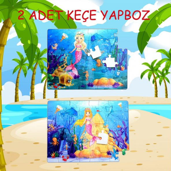 Tox Deniz Kızı 5+ Keçe Yapboz - 5 Yaş Puzzle T041 - 2