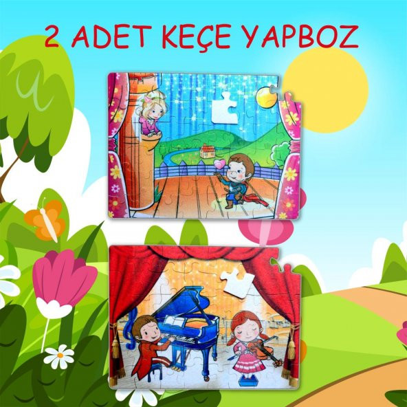Tox Sahne 5+ Keçe Yapboz - 5 Yaş Puzzle T019 - 2