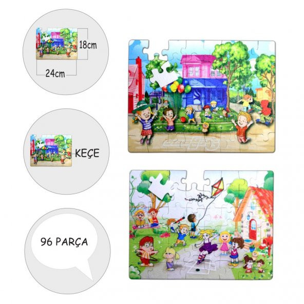 Tox Oyun Parkı 5+ Keçe Yapboz - 5 Yaş Puzzle T040 - 4