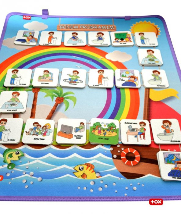 Benim Programım Keçe Cırtlı Duvar Panosu , Eğitici Oyuncak - 7