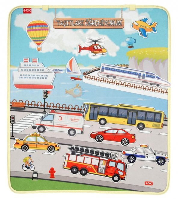 Taşıtları Öğreniyorum Keçe Cırtlı Duvar Panosu , Eğitici Oyuncak