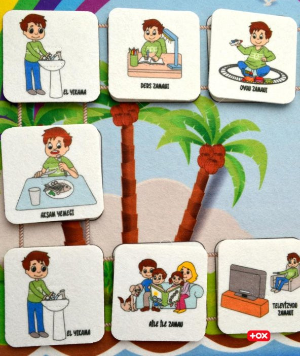 Benim Programım Keçe Cırtlı Duvar Panosu , Eğitici Oyuncak - 9