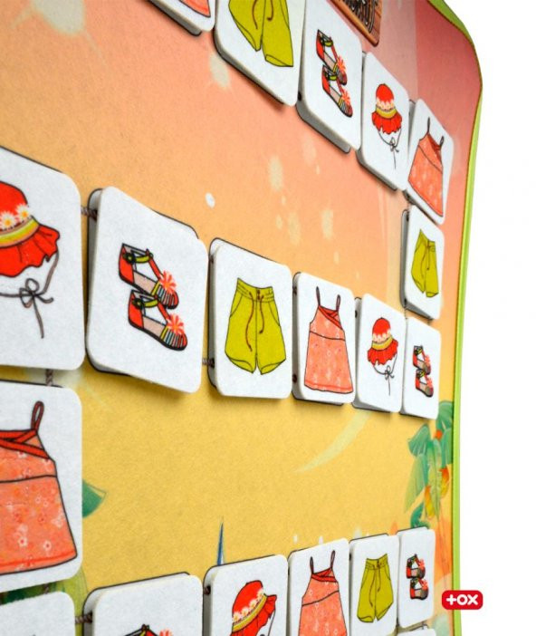 Sıradakini Biliyorum - Yaz Keçe Cırtlı Duvar Panosu , Eğitici Oyuncak - 7
