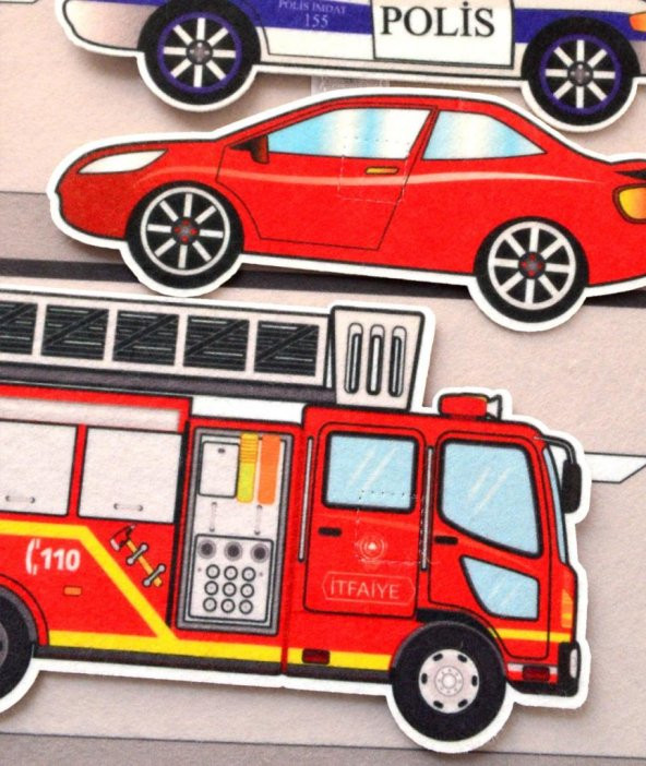 Taşıtları Öğreniyorum Keçe Cırtlı Duvar Panosu , Eğitici Oyuncak - 7