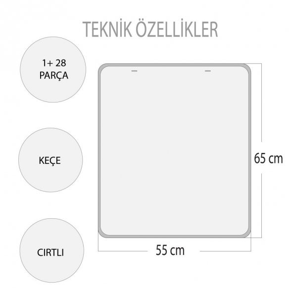 Eylem Ilişkisi Keçe Cırtlı Duvar Panosu , Eğitici Oyuncak - 3