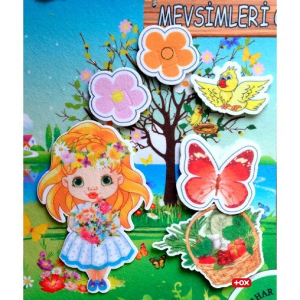 Mevsimleri Öğreniyorum Keçe Cırtlı Duvar Panosu , Eğitici Oyuncak - 2