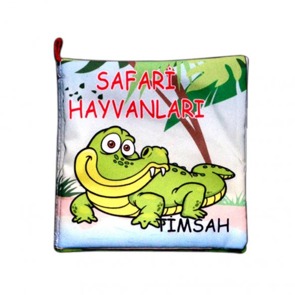Tox Safari Hayvanları Kumaş Sessiz Kitap T057 - Bez Kitap , Eğitici Oyuncak , Yumuşak ve Hışırtılı - 1