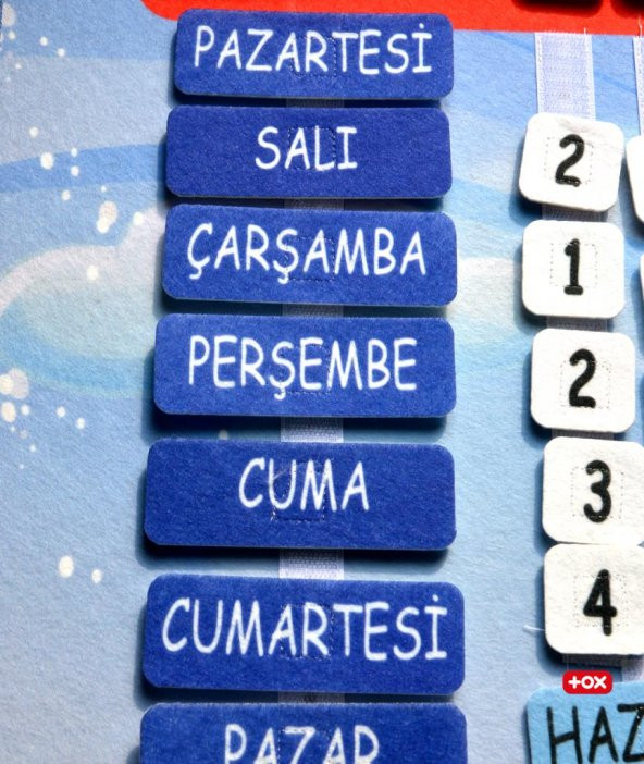 Takvimi Öğreniyorum (2023) Keçe Duvar Panosu , Eğitici Oyuncak - 11