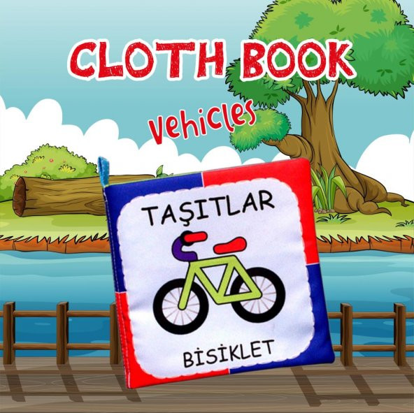 Tox Taşıtlar Kumaş Sessiz Kitap T050 - Bez Kitap , Eğitici Oyuncak , Yumuşak ve Hışırtılı - 7
