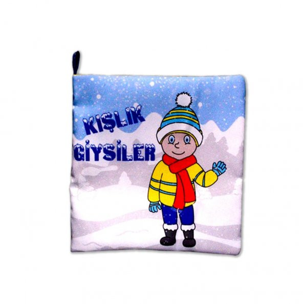 Tox Kışlık Giysiler Kumaş Sessiz Kitap T052 - Bez Kitap , Eğitici Oyuncak , Yumuşak ve Hışırtılı - Resim 6