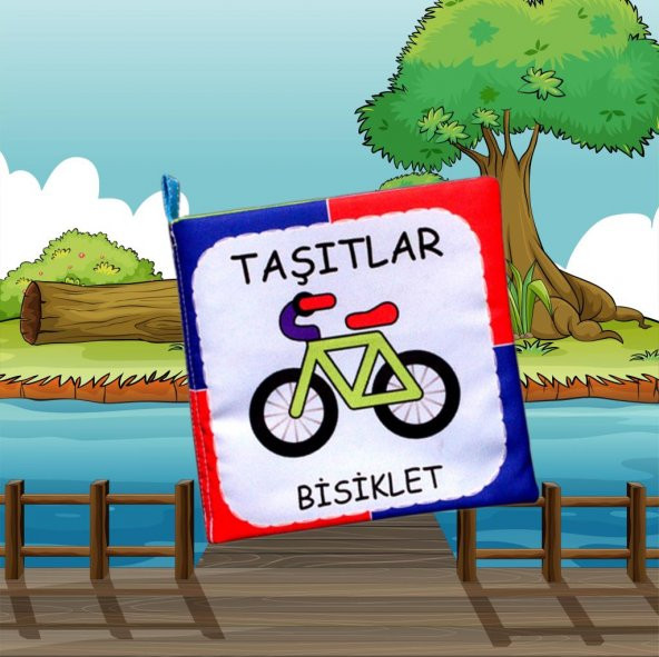 Tox Taşıtlar Kumaş Sessiz Kitap T050 - Bez Kitap , Eğitici Oyuncak , Yumuşak ve Hışırtılı - 10