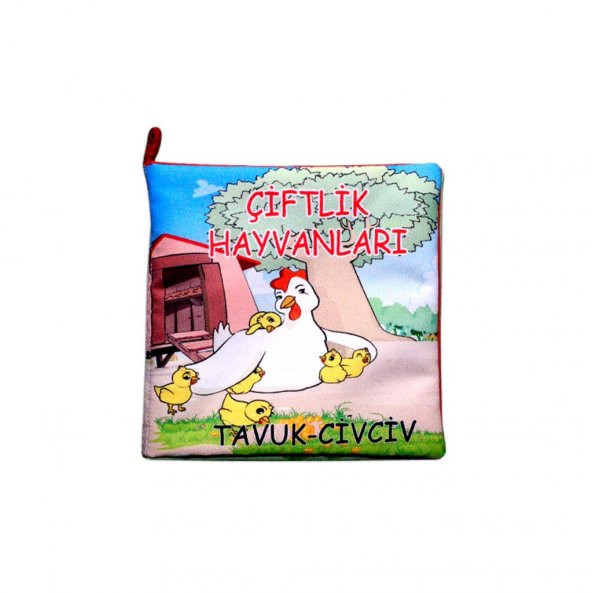 Tox Çiftlik Hayvanları Kumaş Sessiz Kitap T058 - Bez Kitap , Eğitici Oyuncak , Yumuşak ve Hışırtılı - 6