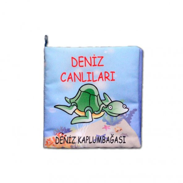 Tox Deniz Canlıları Kumaş Sessiz Kitap T059 - Bez Kitap , Eğitici Oyuncak , Yumuşak ve Hışırtılı - 6