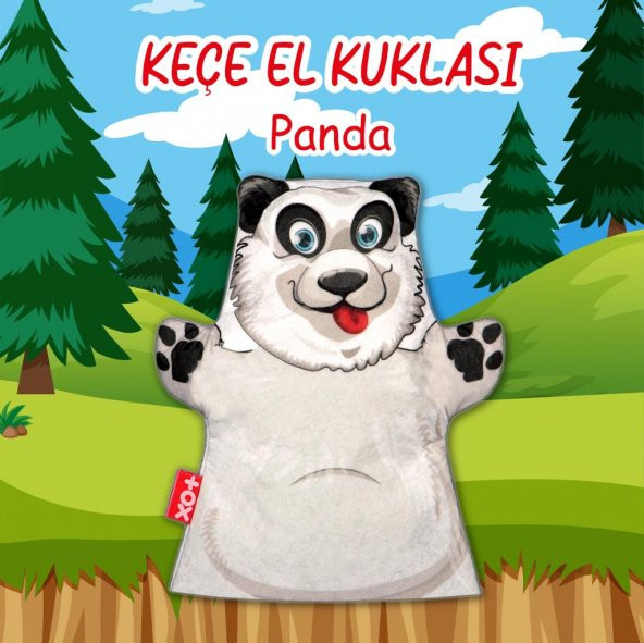 Tox Panda Vahşi Hayvanlar Keçe El Kukla T128 , Eğitici Oyuncak - 2