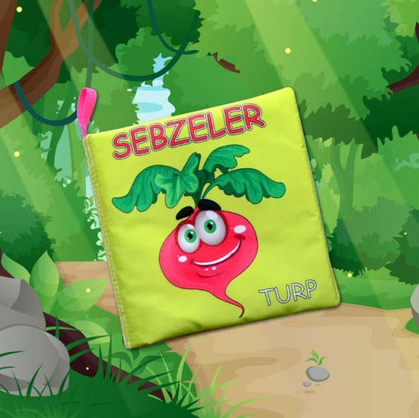 Tox Sebzeler Sessiz Kumaş Kitap T113 - Bez Kitap , Eğitici Oyuncak ,Yumuşak ve Hışırtılı - 5