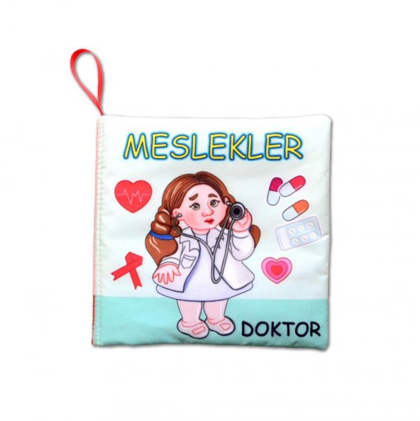 Tox Meslekler Sessiz Kumaş Kitap T112 - Bez Kitap , Eğitici Oyuncak , Yumuşak ve Hışırtılı - 6