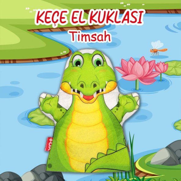 Tox Timsah Vahşi Hayvanlar Keçe El Kukla T125 , Eğitici Oyuncak - 2