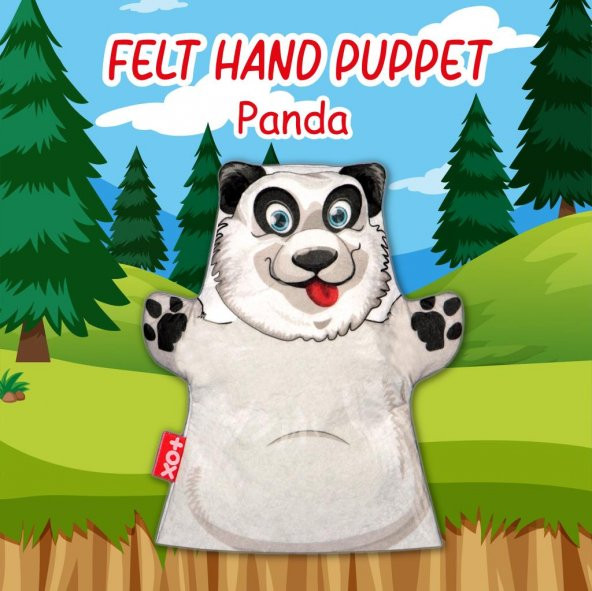 Tox Panda Vahşi Hayvanlar Keçe El Kukla T128 , Eğitici Oyuncak - 7