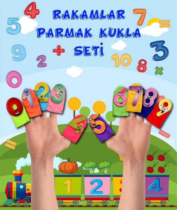 Tox Rakamlar 10 Parça Parmak Kukla , Eğitici Oyuncak T064 - 4